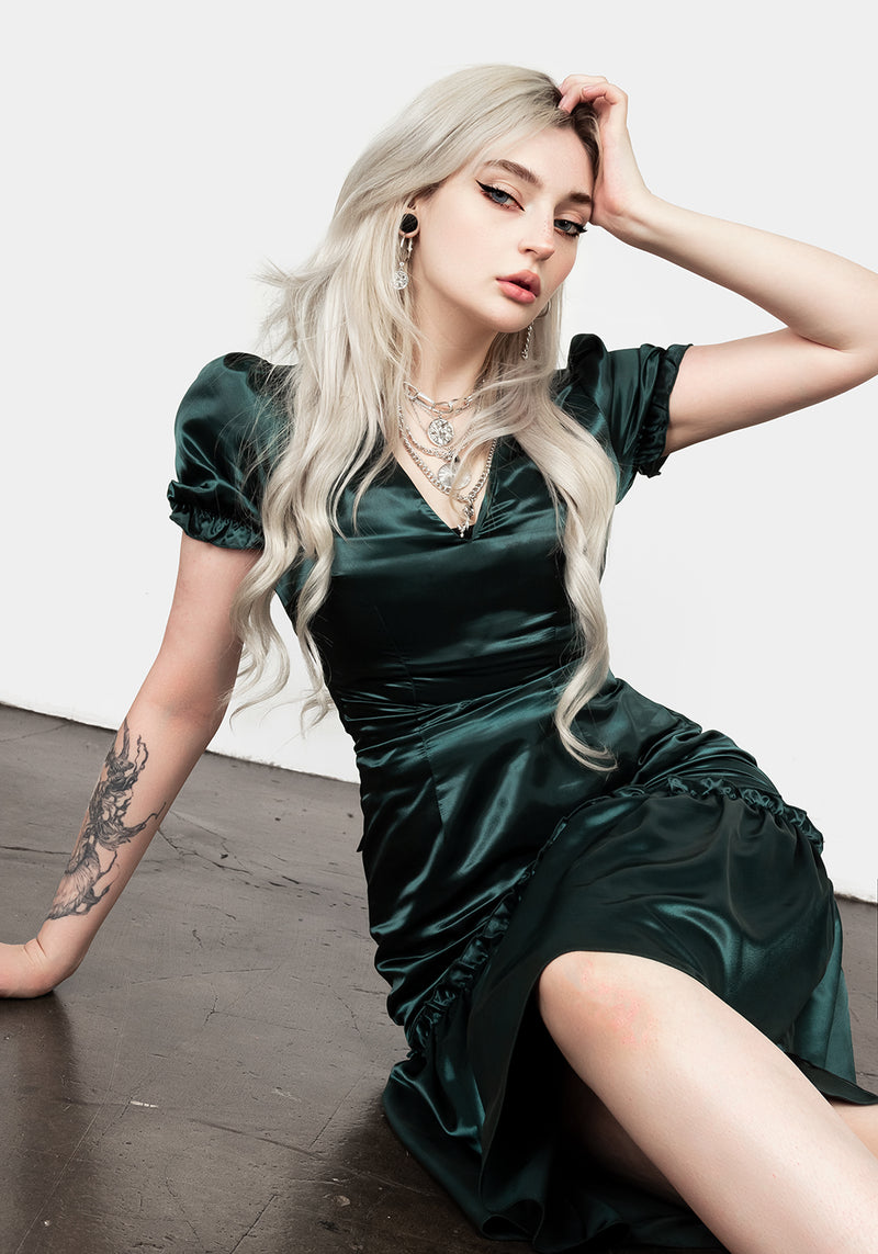 Moss Midi Tier Kleid