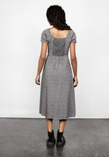 ELVINA LACE UP MIDI DRESS