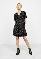Poisonous Pflanzen Wickel Mini Kleid