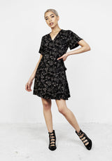 Poisonous Pflanzen Wickel Mini Kleid