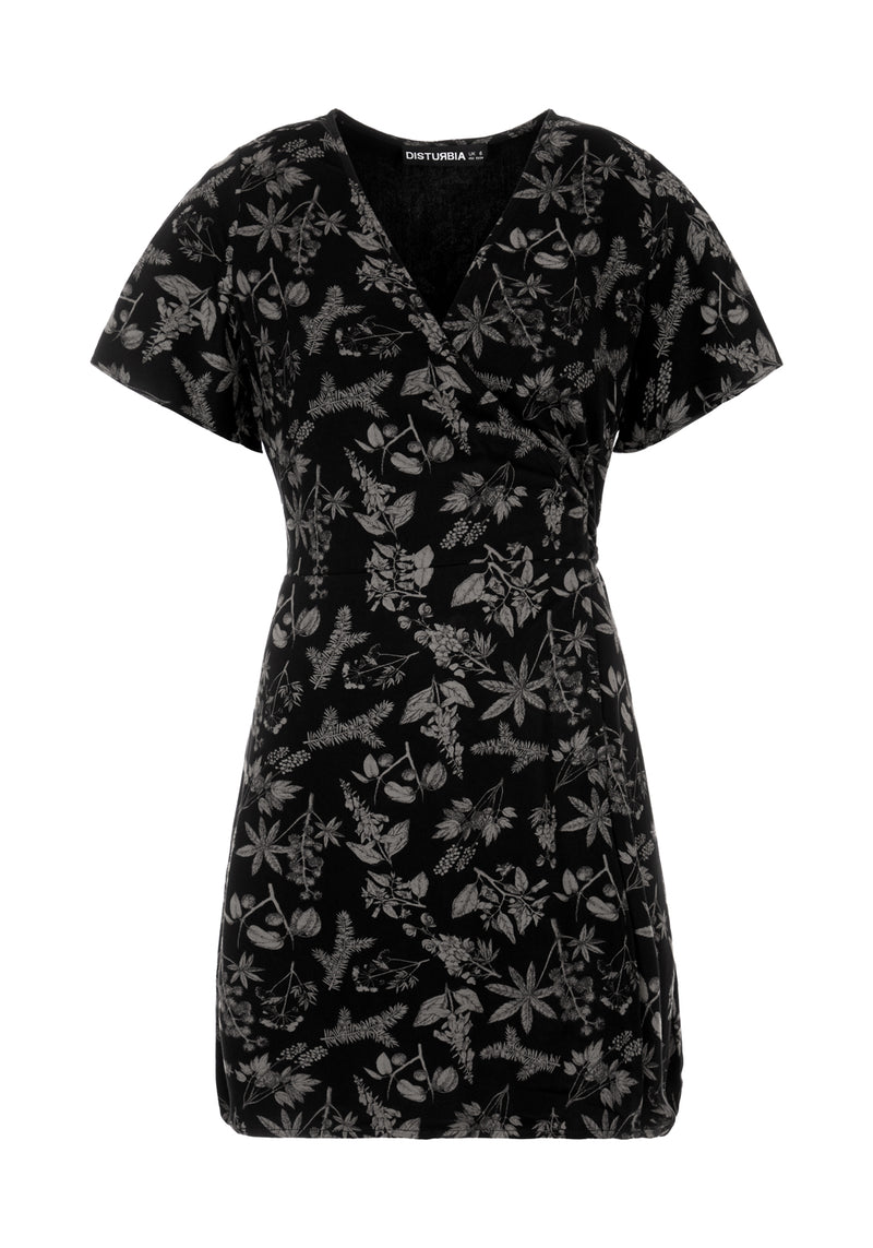 Poisonous Pflanzen Wickel Mini Kleid