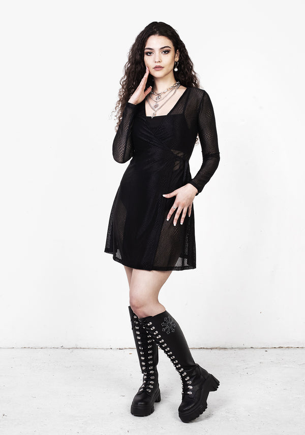 Amore Transparent Wickel Kleid