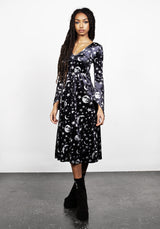 Allnighter Samt Midi Kleid