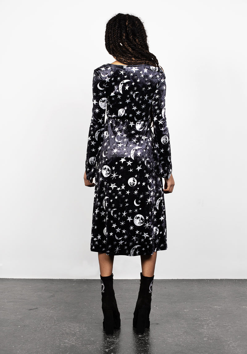 Allnighter Samt Midi Kleid