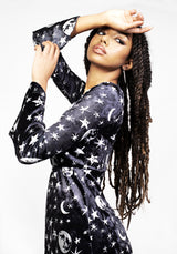 Allnighter Samt Midi Kleid
