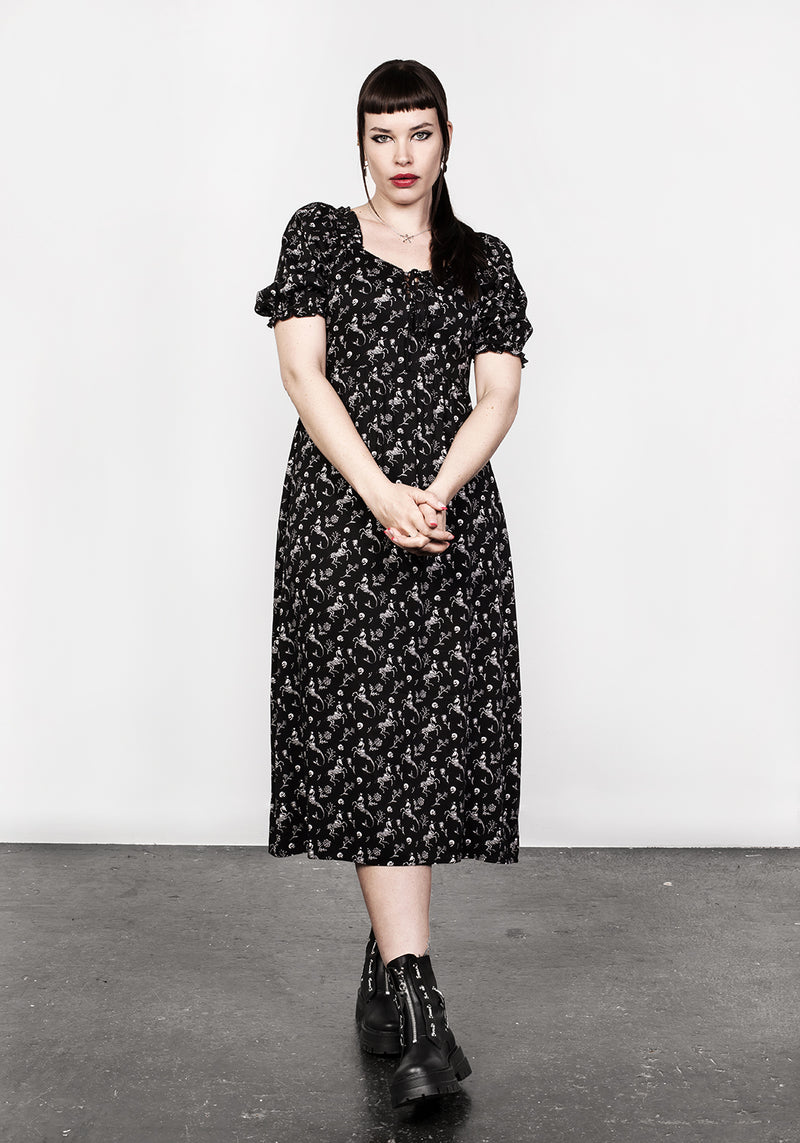 MAKEBELIEVE LACE UP MIDI DRESS