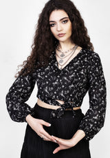 Makebelieve Krawatte Vorderseite Kurz Top