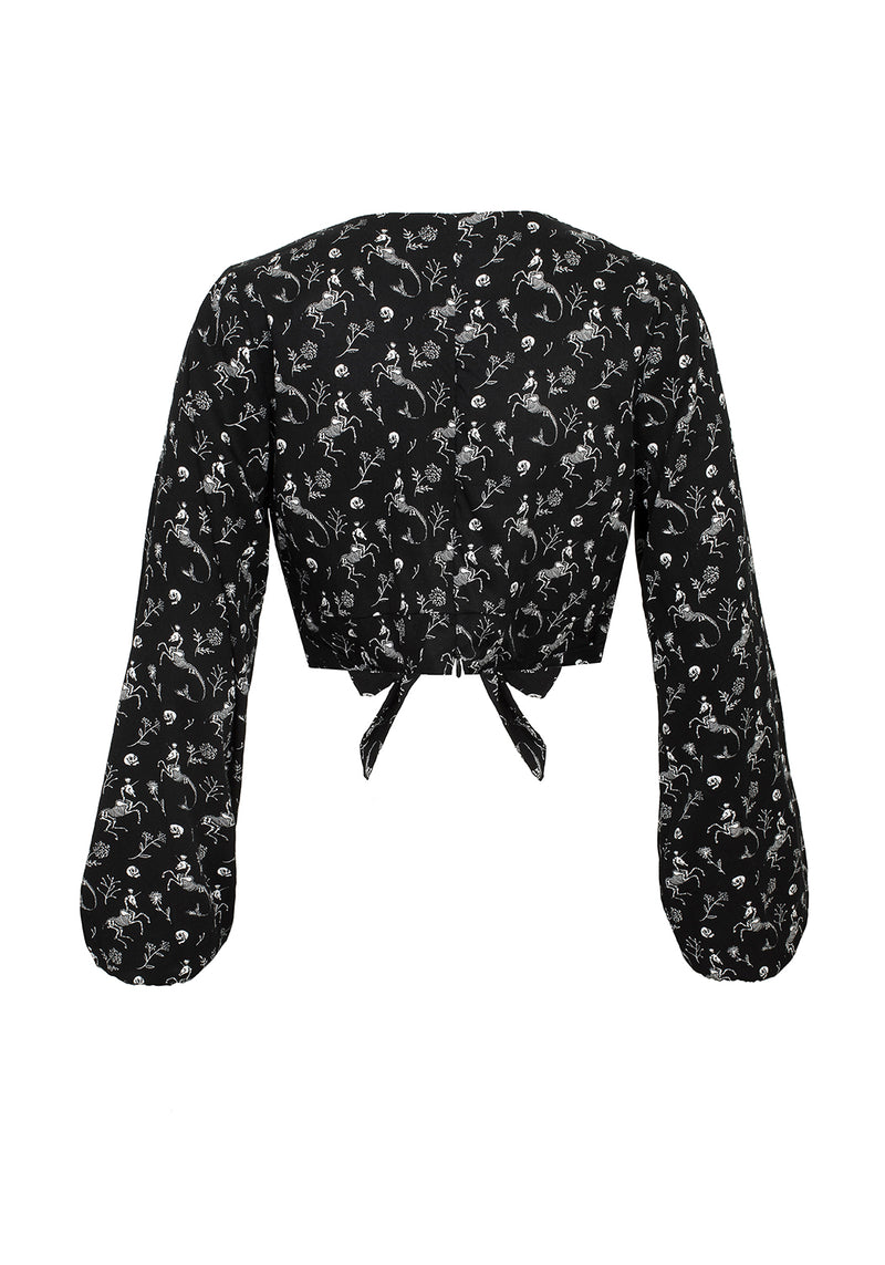 Makebelieve Krawatte Vorderseite Kurz Top