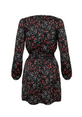 Rosetears Rüsche Peplum Mini Kleid