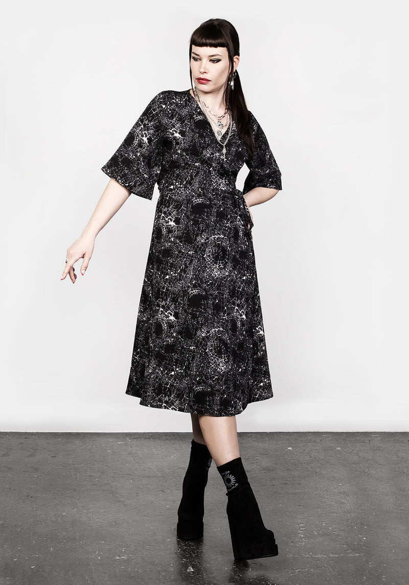 Spellwork Midi Wickel Kleid