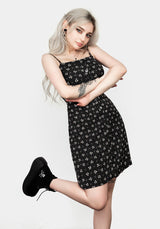Sanfran Knopf Hoch Cami Mini Kleid