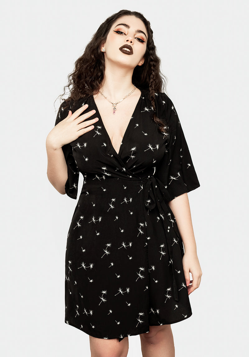 Blithe Kimono Wickel Mini Kleid