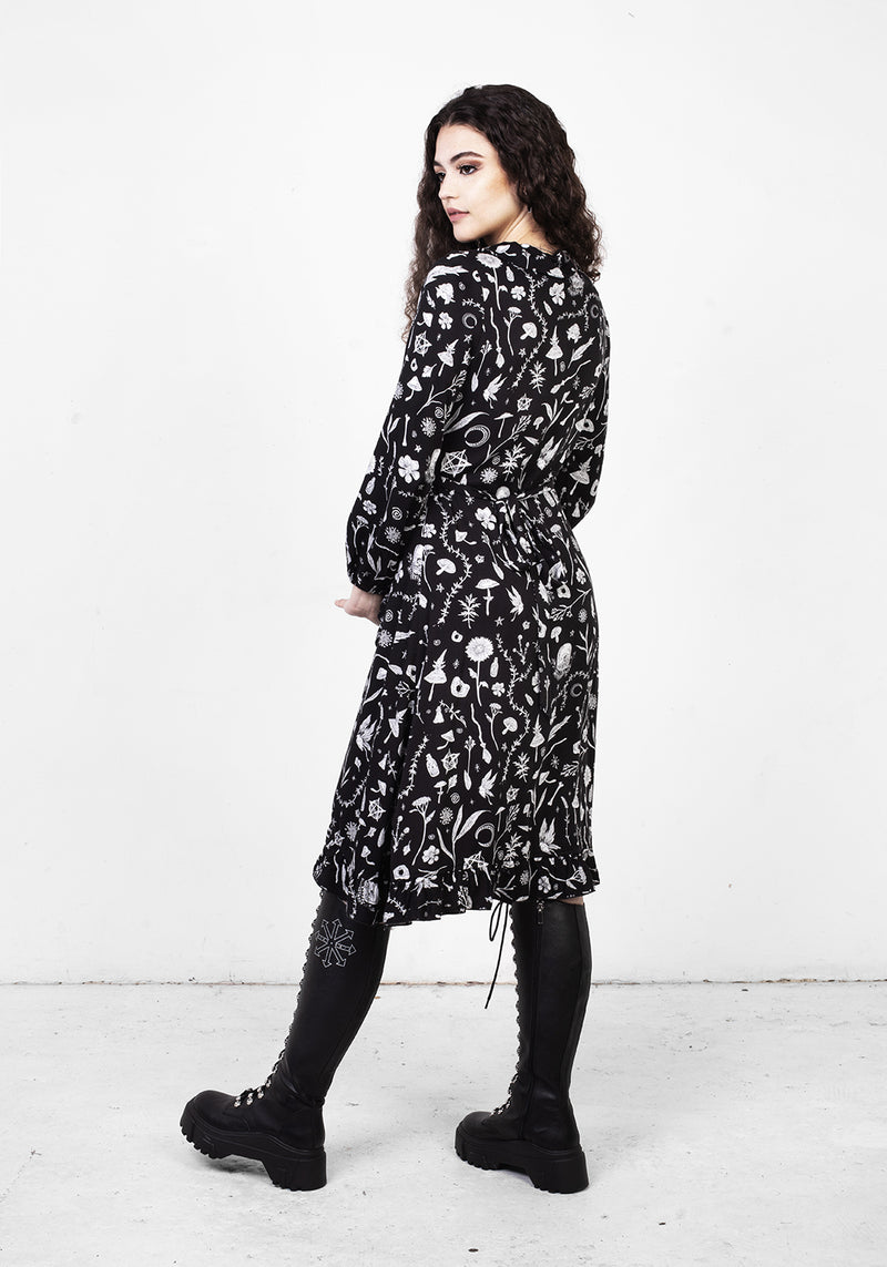 Hedgewitch Rüsche Wickel Above Knee Kleid