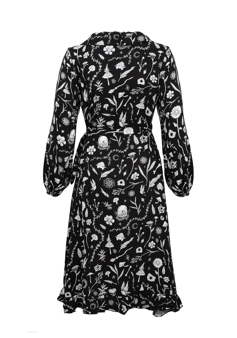 Hedgewitch Rüsche Wickel Above Knee Kleid
