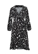 Hedgewitch Rüsche Wickel Above Knee Kleid