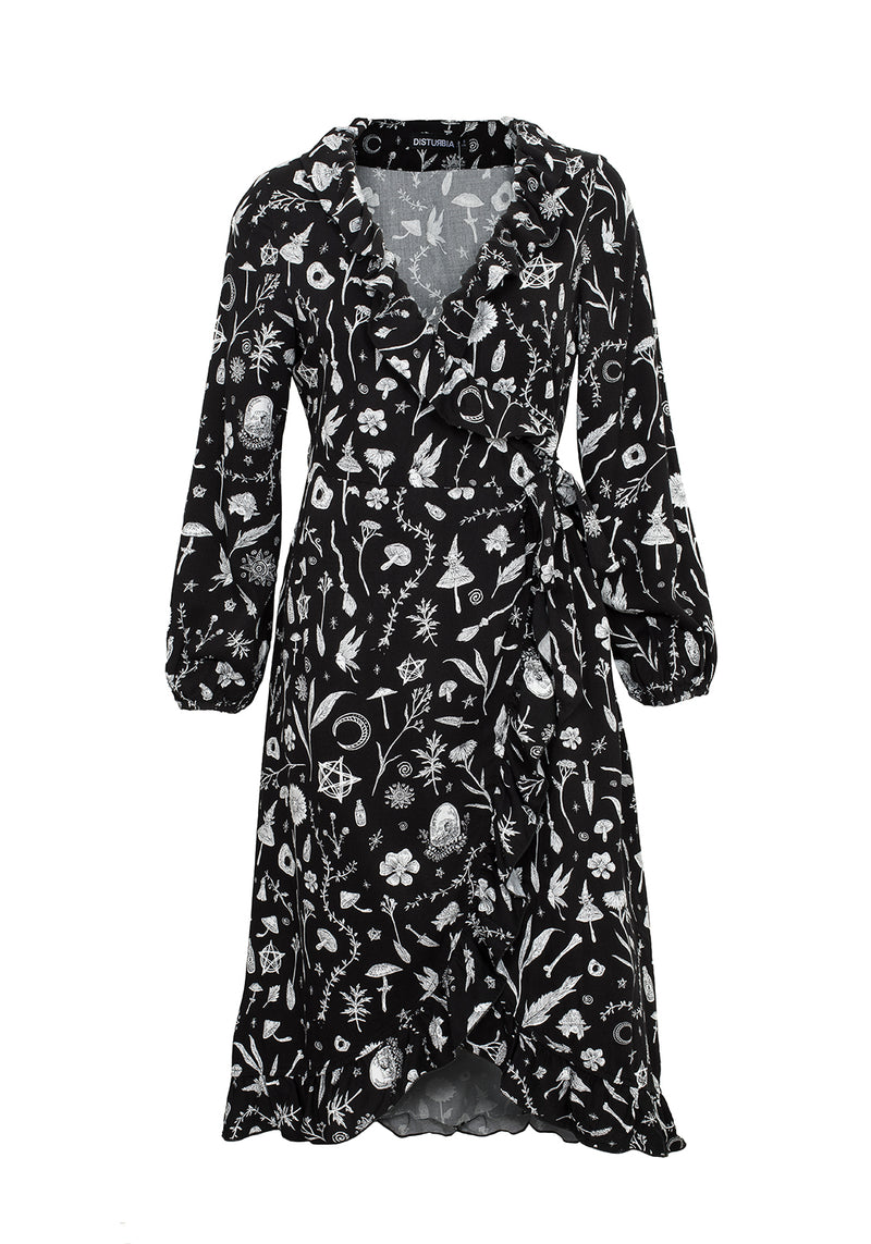 Hedgewitch Rüsche Wickel Above Knee Kleid