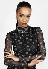 Euphoria Mesh Midi Kleid