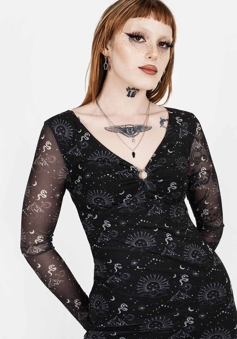 La La Land Mesh Mini Kleid