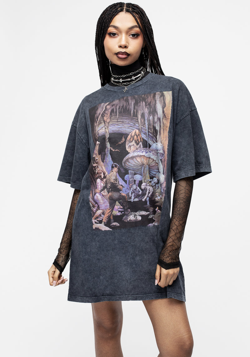 Frazetta Die Secret People Kurz Ärmel T-Shirt Kleid