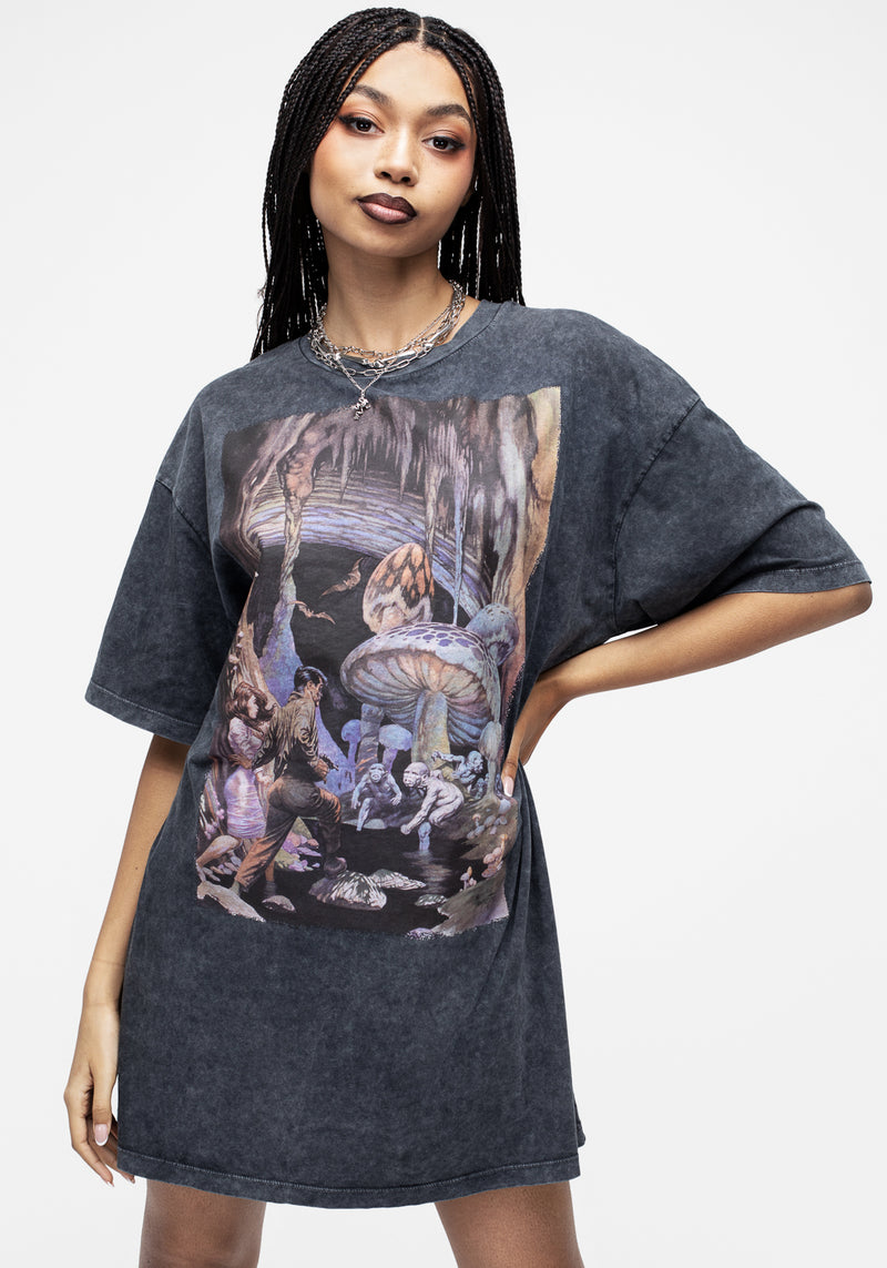 Frazetta Die Secret People Kurz Ärmel T-Shirt Kleid