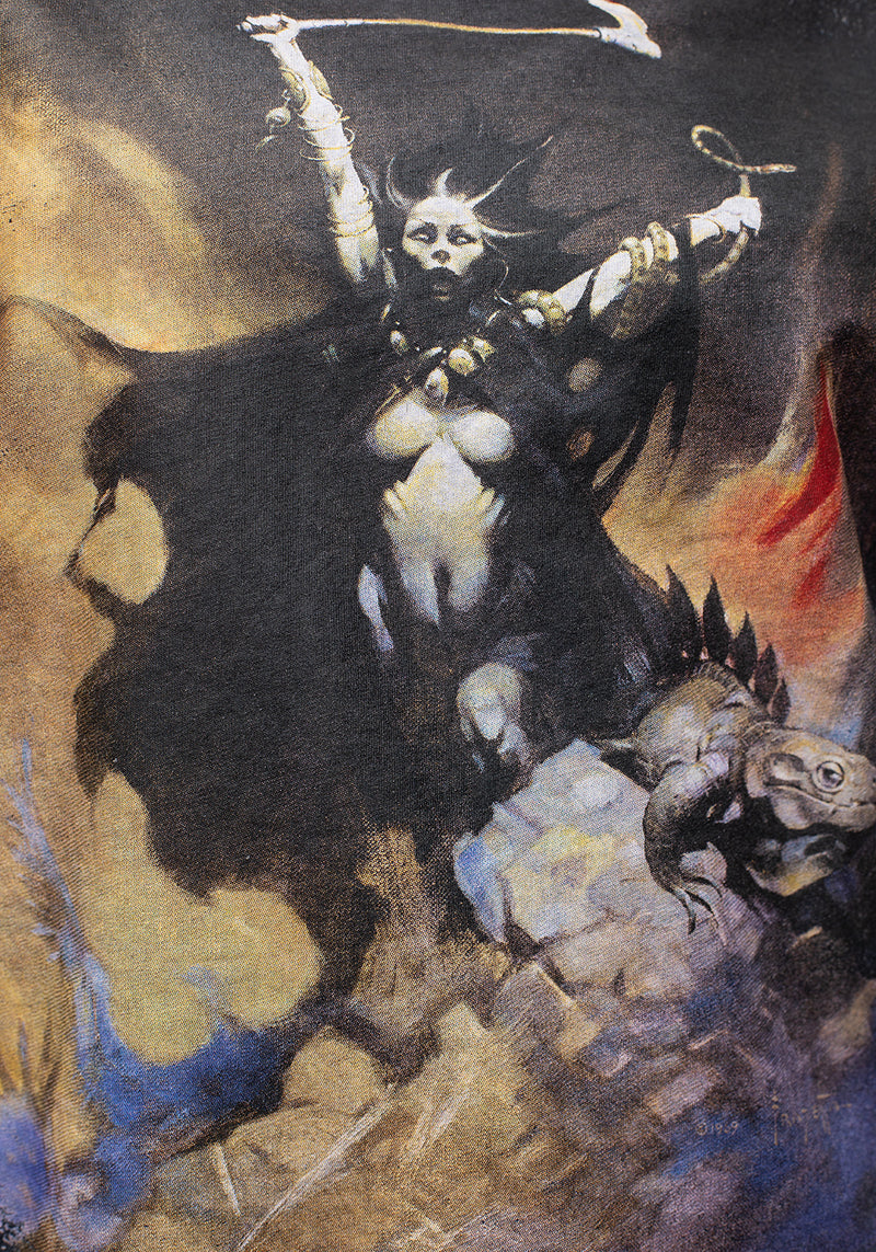 Frazetta Woman Mit Scythe Kurz Ärmel T-Shirt