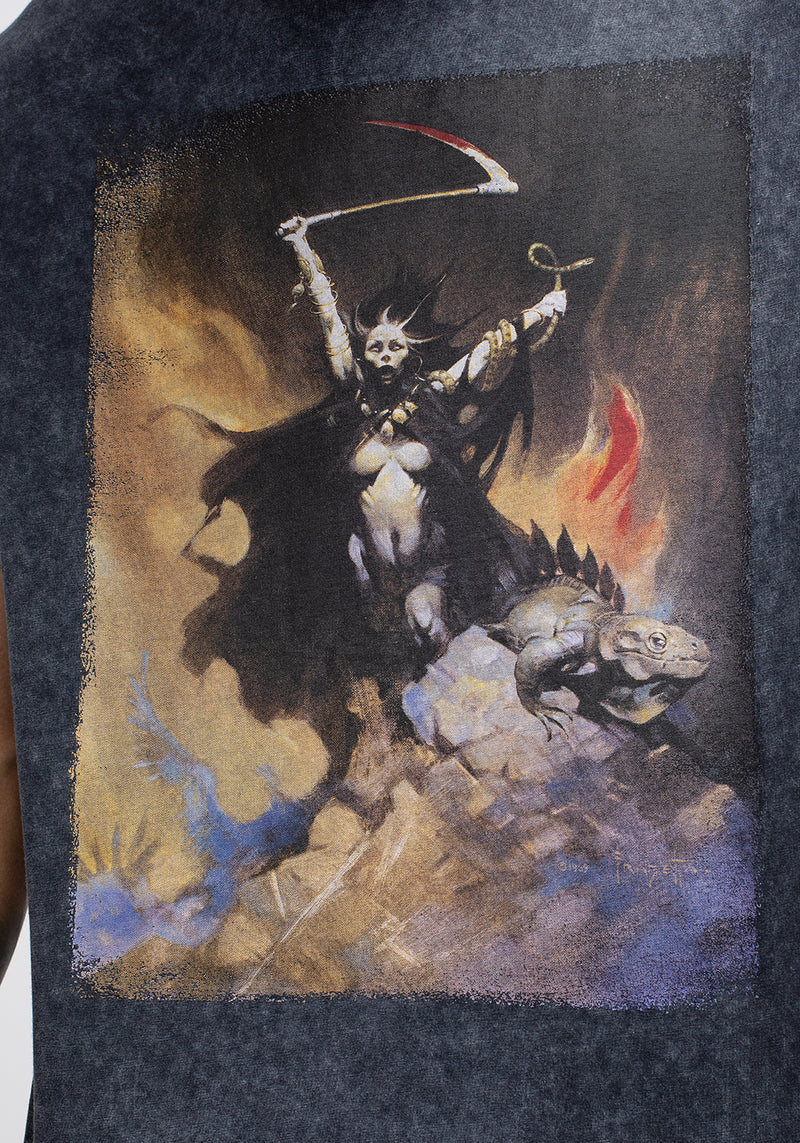 Frazetta Woman Mit Scythe Kurz Ärmel T-Shirt