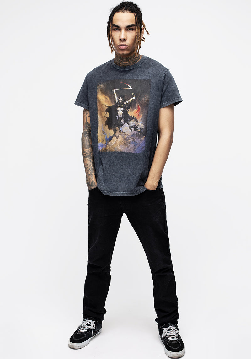 Frazetta Woman Mit Scythe Kurz Ärmel T-Shirt