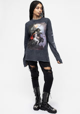 Frazetta Moonmaid Lang Ärmel T-Shirt