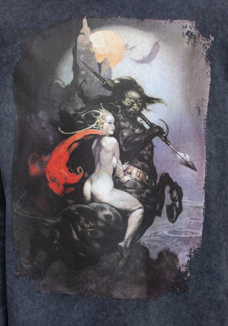 Frazetta Moonmaid Lang Ärmel T-Shirt