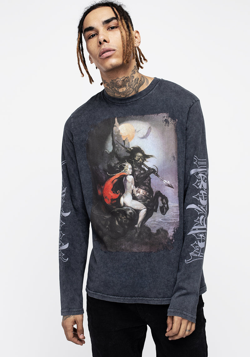 Frazetta Moonmaid Lang Ärmel T-Shirt