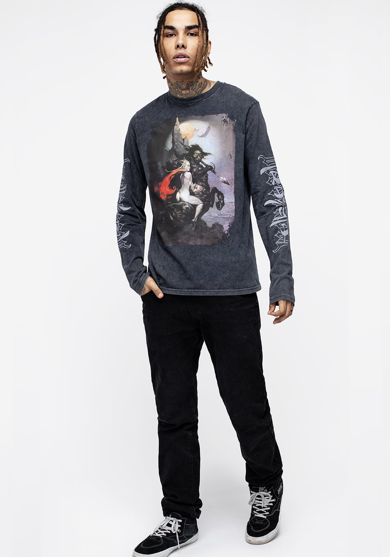 Frazetta Moonmaid Lang Ärmel T-Shirt
