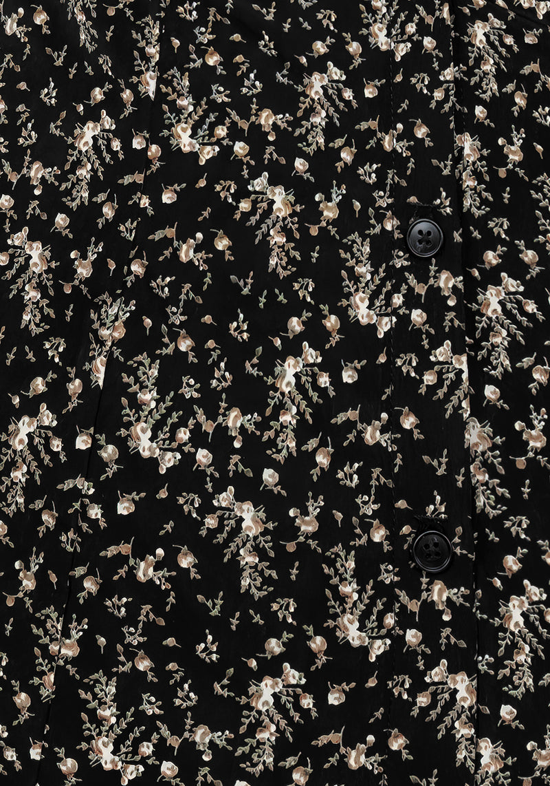 Gardenia Druck Knopf Runter Midaxi-Kleid Kleid