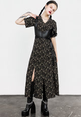 Gardenia Druck Knopf Runter Midaxi-Kleid Kleid