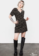 Gardenia Druck Knopf Runter Mini Kleid