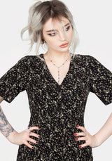Gardenia Druck Knopf Runter Mini Kleid