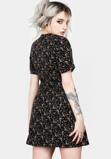Gardenia Druck Knopf Runter Mini Kleid