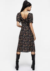 Luthien Puffärmel Ärmel Midi Kleid