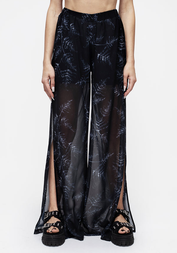 Bracken Transparent Chiffon Weit Bein Hosen