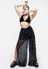 Bracken Transparent Chiffon Weit Bein Hosen