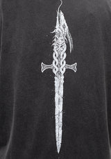 Kilgharrah Unisex Abgenutzt Säure Washed T-Shirt Kleid