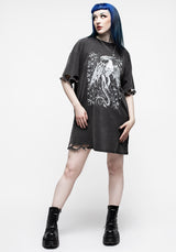Kilgharrah Unisex Abgenutzt Säure Washed T-Shirt Kleid