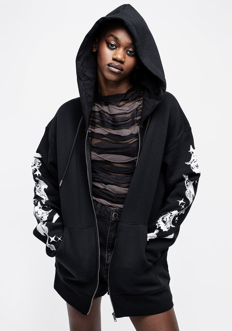 Nightshade Unisex Reißverschluss Thru Kapuzensweatshirt