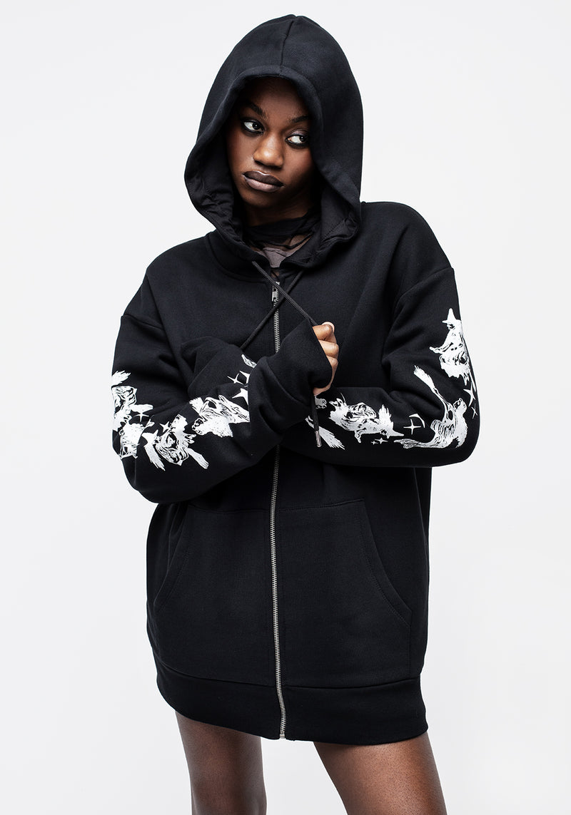 Nightshade Unisex Reißverschluss Thru Kapuzensweatshirt