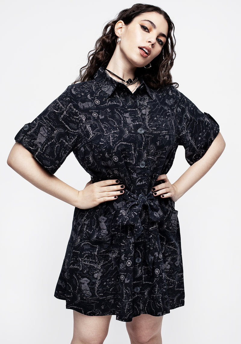 Realm Mini Kurz Ärmel Hemd Kleid