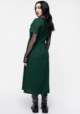 Realm Knopf Runter Midi Kleid - Grün