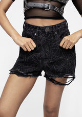 Venom Locker Abgenutzt Denim Shorts
