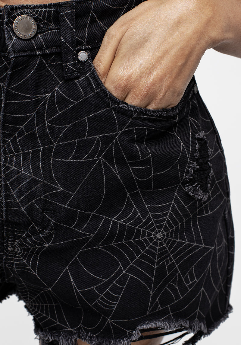 Venom Locker Abgenutzt Denim Shorts