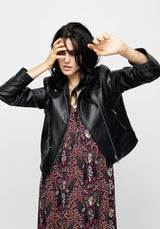 Elemental Bestickt Kunst- Leder Jacke