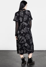 Zodiac Kurz Ärmel Midi Kleid