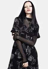 Zodiac Kurz Ärmel Midi Kleid